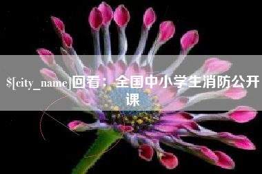 宁国回看：全国中小学生消防公开课