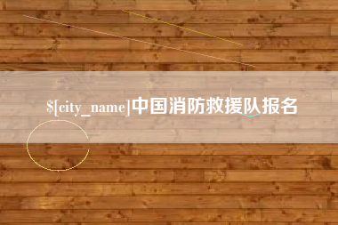 宁国中国消防救援队报名