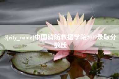 宁国中国消防救援学院2019录取分数线