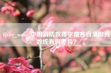宁国中国消防救援学院各省录取分数线有何差异？