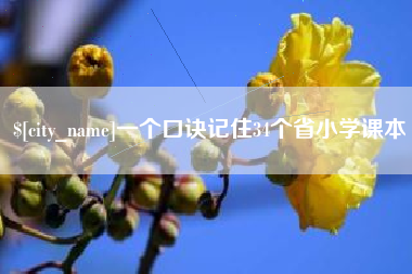 宁国一个口诀记住34个省小学课本