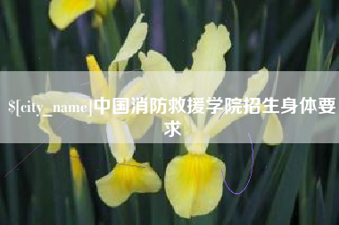 宁国中国消防救援学院招生身体要求