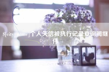 宁国个人失信被执行记录查询阚继伟