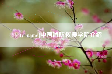 宁国中国消防救援学院介绍