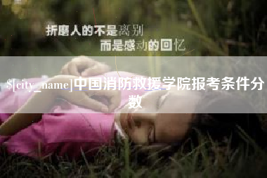 宁国中国消防救援学院报考条件分数