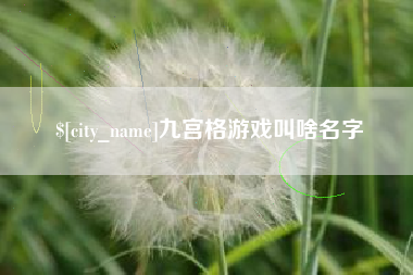 宁国九宫格游戏叫啥名字