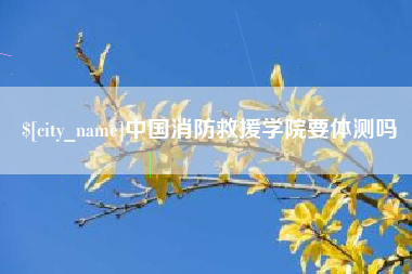宁国中国消防救援学院要体测吗