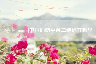 宁国中国消防平台二维码在哪里