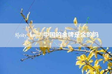 宁国中国的金牌是金的吗