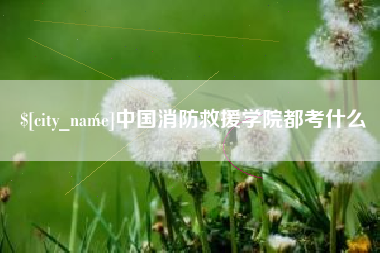 宁国中国消防救援学院都考什么