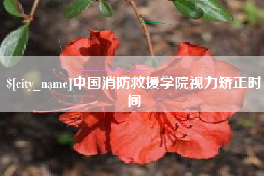 宁国中国消防救援学院视力矫正时间