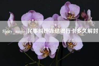 宁国民事纠纷冻结银行卡多久解封
