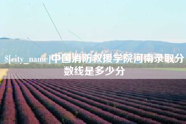 宁国中国消防救援学院河南录取分数线是多少分