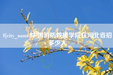 宁国中国消防救援学院在河北省招多少人