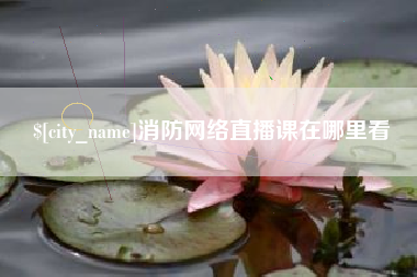 宁国消防网络直播课在哪里看