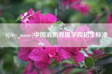 宁国中国消防救援学院招生标准