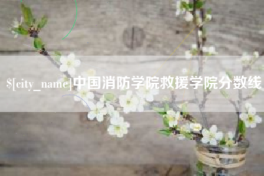 宁国中国消防学院救援学院分数线