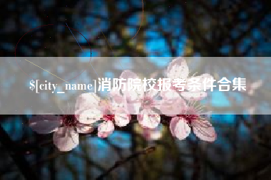 宁国消防院校报考条件合集